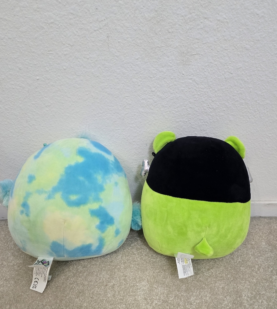 2 Pc 8" Squishmallows Omari & Len the Frankenstein Bear - Picture 2 of 9